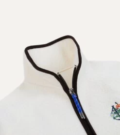 ALD / Drake's Casentino Wool Full Zip Fleece Jacket -Drakes Shop DR2A5K23664 01000 3