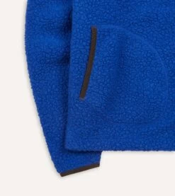 Blue Boucle Wool Zip Fleece Jacket -Drakes Shop DR2A5L21265 01200 5 LR