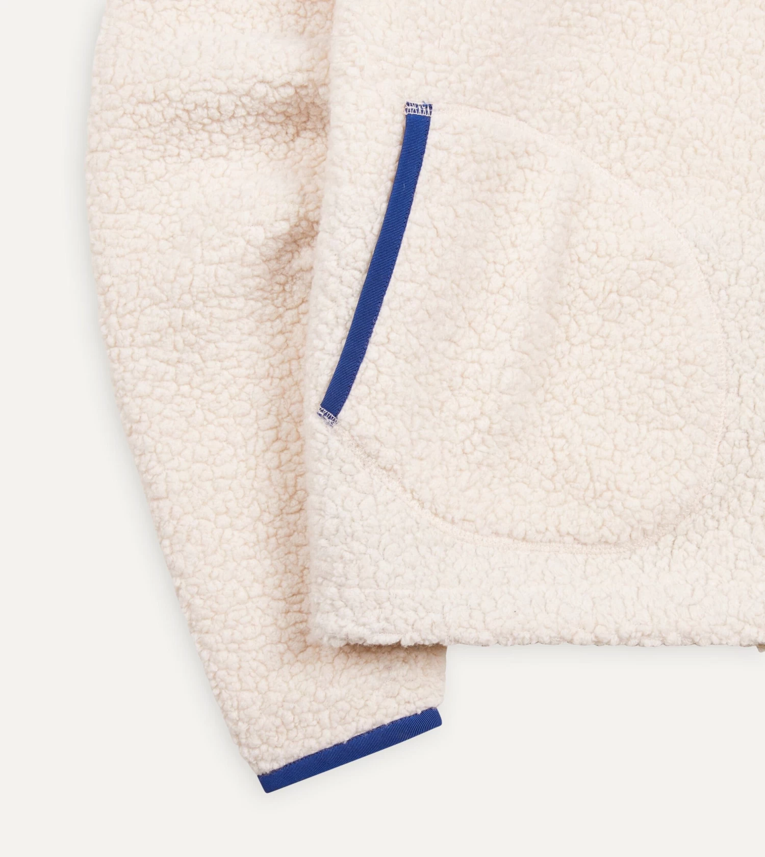 Ecru Boucle Wool Zip Fleece Jacket 7 Ecru Boucle Wool Zip Fleece Jacket - Image 5