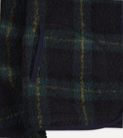 Johnston Check Boucle Wool Zip Fleece Jacket -Drakes Shop DR2A5L22659 02253 5