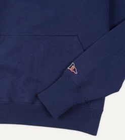 Navy Cotton Quarter Zip Sweatshirt 10 Navy Cotton Quarter Zip Sweatshirt -Drakes Shop DR2A5M 21565 04 250 4