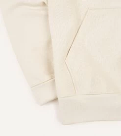 Ecru Cotton Quarter Zip Sweatshirt 13 Ecru Cotton Quarter Zip Sweatshirt -Drakes Shop DR2A5M21565 06050 4 LR