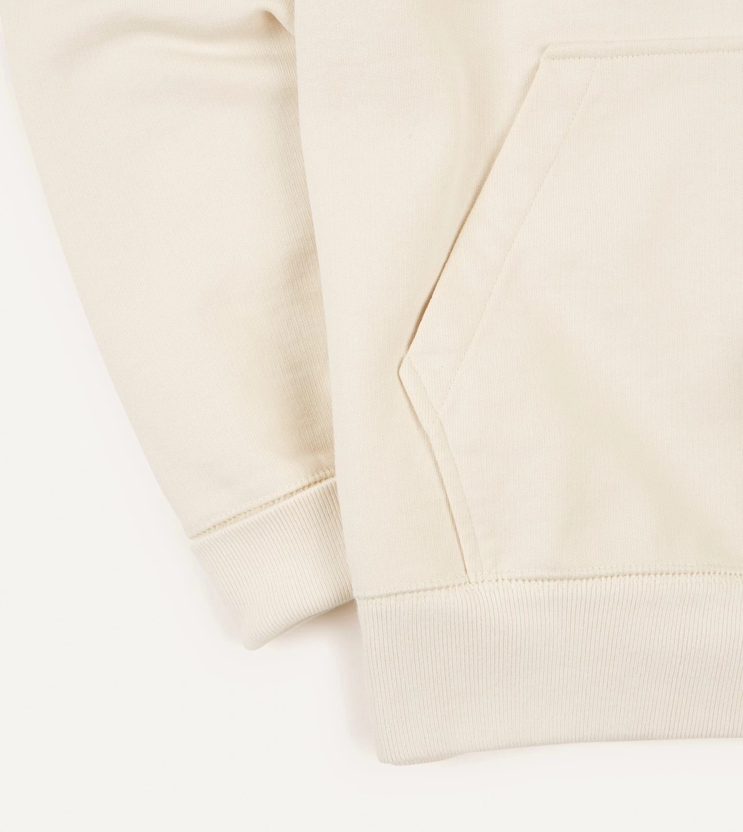 Ecru Cotton Quarter Zip Sweatshirt 6 Ecru Cotton Quarter Zip Sweatshirt - Image 4