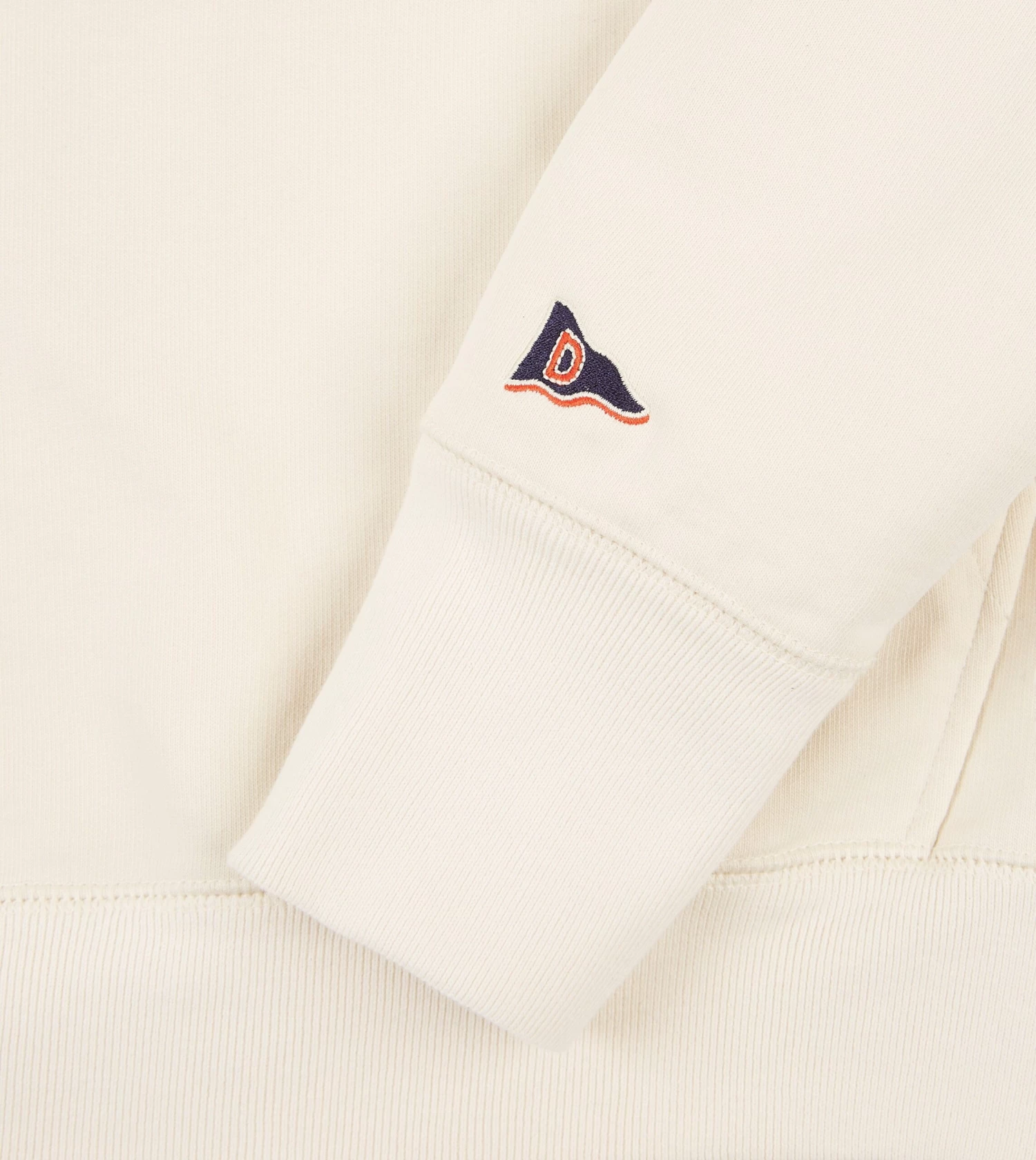 Ecru Cotton Quarter Zip Sweatshirt 7 Ecru Cotton Quarter Zip Sweatshirt - Image 5