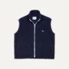 Navy Boucle Wool Zip Fleece Vest -Drakes Shop DR2A5O21569 02250 1