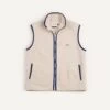 Ecru Boucle Wool Zip Fleece Vest