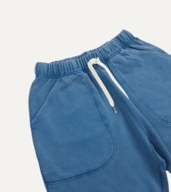 Indigo Cotton Jogging Shorts -Drakes Shop DR2A5P 23164 01 200 3