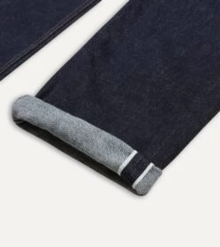 Indigo Rinse 14.2oz Japanese Selvedge Denim Five-Pocket Jeans -Drakes Shop DR2A6A19555 01250 3