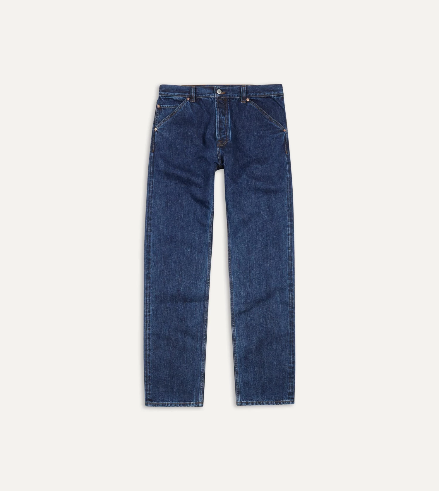 Stone Wash 14.2oz Japanese Selvedge Denim Five-Pocket Jeans 3 Stone Wash 14.2oz Japanese Selvedge Denim Five-Pocket Jeans