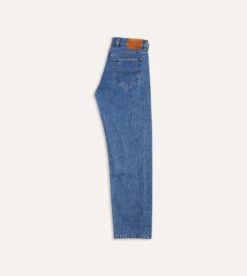 Bleach Wash 14.2oz Japanese Selvedge Denim Five-Pocket Jeans -Drakes Shop DR2A6A19555 03200 6