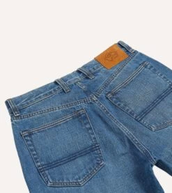 Custom Wash 14.2oz Japanese Selvedge Denim Five-Pocket Jeans -Drakes Shop DR2A6A19555 04200 5