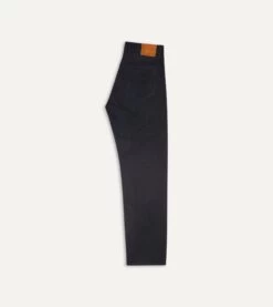 Navy Japanese Selvedge Needlecord Five-Pocket Trousers -Drakes Shop DR2A6A20940 01250 6