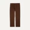 Brown Japanese Selvedge Needlecord Five-Pocket Trousers