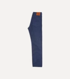 Navy Lightweight Cotton Canvas Five-Pocket Jeans -Drakes Shop DR2A6A22136 01250 6 LR
