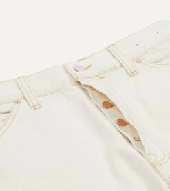 Ecru 13.2oz Denim Five-Pocket Jeans -Drakes Shop DR2A6A22501 01050 4