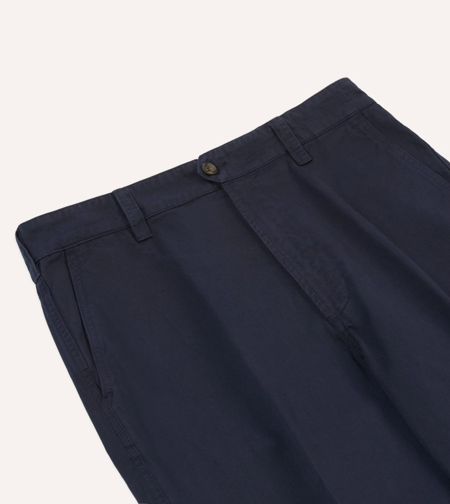Navy Cotton Flat Front Chino 5 Navy Cotton Flat Front Chino - Image 3