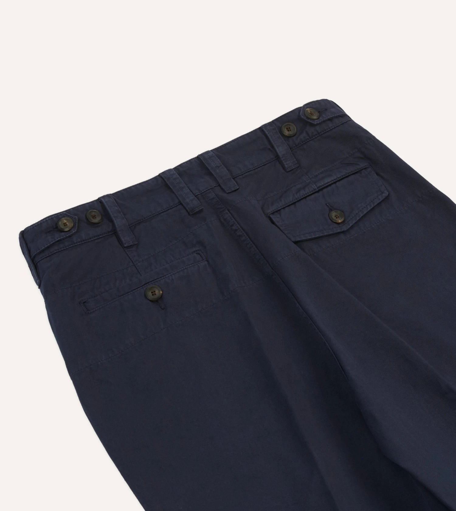 Navy Cotton Flat Front Chino 6 Navy Cotton Flat Front Chino - Image 4