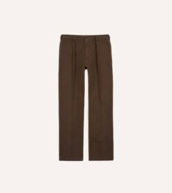 Brown Heavy Cotton Twill Games Trousers