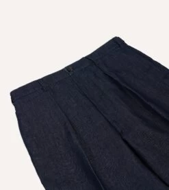 Stone Wash Denim Games Trousers -Drakes Shop DR2A6C24002 01250 4