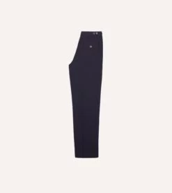 Navy Seersucker Games Trousers -Drakes Shop DR2A6C24004 01250 5