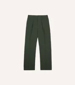 Olive Seersucker Games Trousers -Drakes Shop DR2A6C24004 02400 6