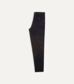 Navy Mid-Wale Corduroy Flat Front Trouser 11 Navy Mid-Wale Corduroy Flat Front Trouser -Drakes Shop DR2A6D21376 01250 5