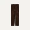 Brown Mid-Wale Corduroy Flat Front Trouser -Drakes Shop DR2A6D21376 03300 1