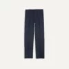 Navy Tropical Wool Flat Front Trouser