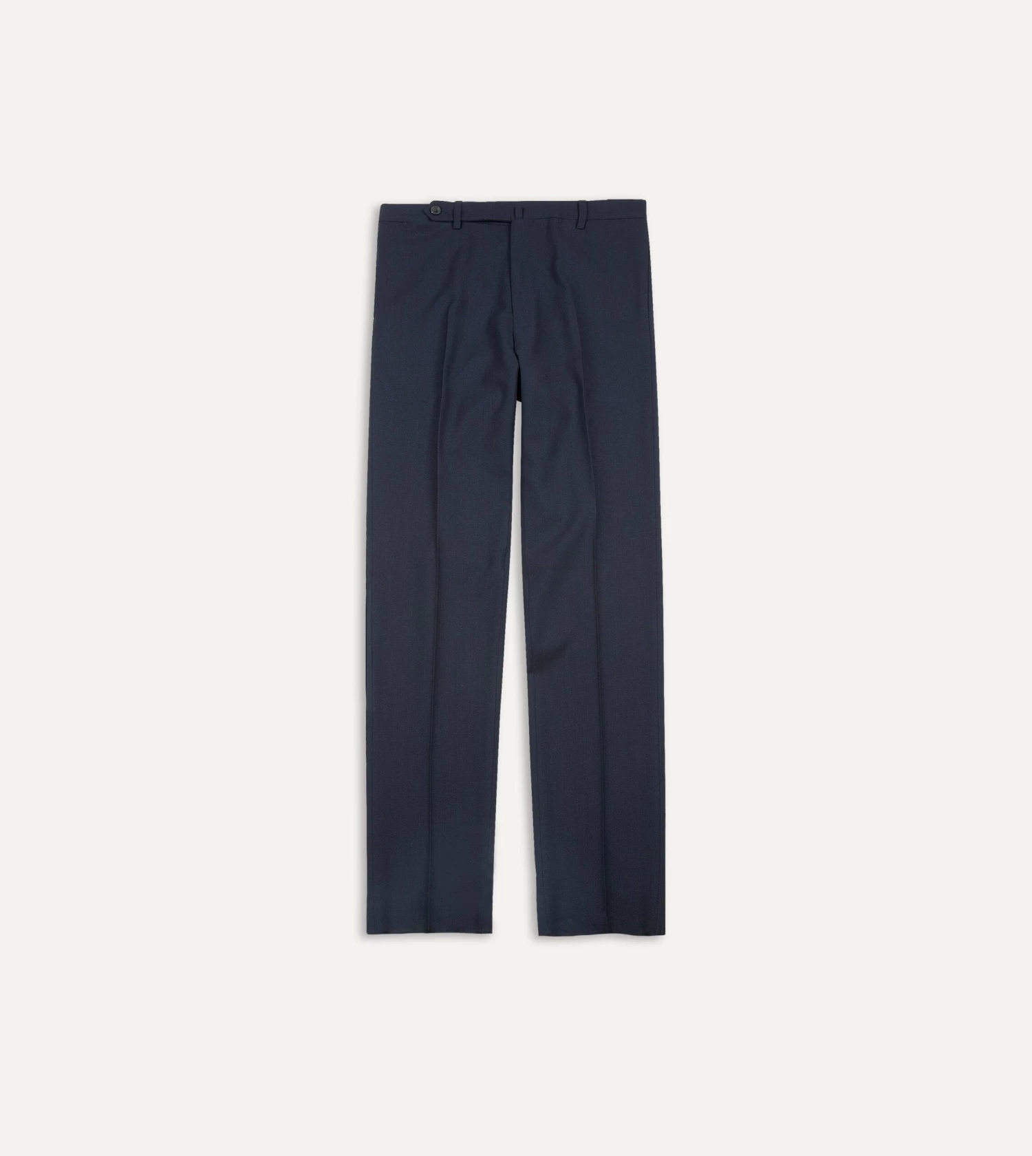 Navy Tropical Wool Flat Front Trouser 3 Navy Tropical Wool Flat Front Trouser
