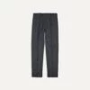 Charcoal Tropical Wool Flat Front Trouser -Drakes Shop DR2A6D21378 02600 1