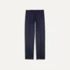 Navy Wool Flannel Flat Front Trousers -Drakes Shop DR2A6D21379 01250 1