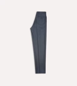 Grey Worsted Wool Flat Front Trouser 11 Grey Worsted Wool Flat Front Trouser -Drakes Shop DR2A6D21380 01600 5