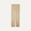 Sand Cotton Drill Single Pleat Trouser -Drakes Shop DR2A6E21375 03050 1