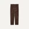 Brown Mid-Wale Corduroy Single Pleat Trouser