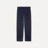 Navy Tropical Wool Single Pleat Trouser -Drakes Shop DR2A6E21378 01250 1