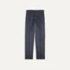 Grey Worsted Wool Single Pleat Trouser -Drakes Shop DR2A6E21380 01600 1