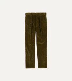 Olive Cotton Corduroy Games Trousers