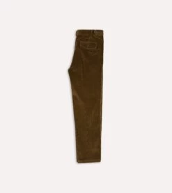 Olive Cotton Corduroy Games Trousers 13 Olive Cotton Corduroy Games Trousers -Drakes Shop DR2A6E22619 02400 6