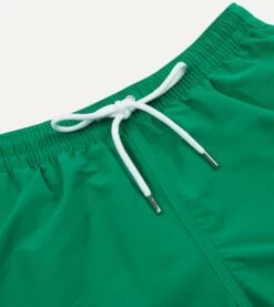 Green Nylon Drawstring Swim Shorts -Drakes Shop DR2A6G 23080 03 400 3