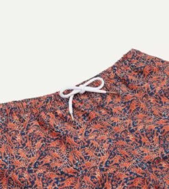 Giraffe Print Nylon Drawstring Swim Shorts -Drakes Shop DR2A6G23078 01661 3