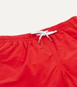 Red Nylon Drawstring Swim Shorts -Drakes Shop DR2A6G23080 02700 3