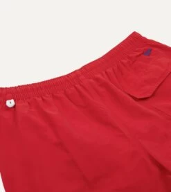 Red Nylon Drawstring Swim Shorts -Drakes Shop DR2A6G23080 02700 5