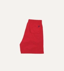 Red Nylon Drawstring Swim Shorts -Drakes Shop DR2A6G23080 02700 6