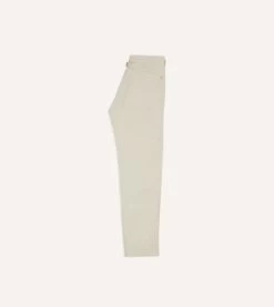 Ecru Cotton-Linen Canvas Carpenter Jeans -Drakes Shop DR2A6H24061 01050 6