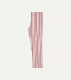 Red And White Stripe Linen Pyjama Set 24 Red And White Stripe Linen Pyjama Set -Drakes Shop DR3AC0 23213 01 702 11