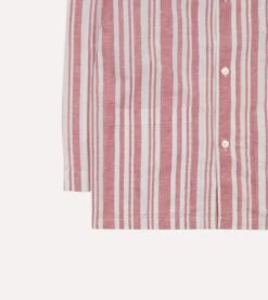 Red And White Stripe Linen Pyjama Set 20 Red And White Stripe Linen Pyjama Set -Drakes Shop DR3AC0 23213 01 702 7