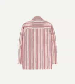 Red And White Stripe Linen Pyjama Set 21 Red And White Stripe Linen Pyjama Set -Drakes Shop DR3AC0 23213 01 702 8