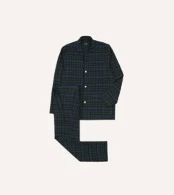 Green And Navy Check Cotton Pyjama Set