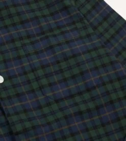 Green And Navy Check Cotton Pyjama Set -Drakes Shop DR3AC023565 01403 5