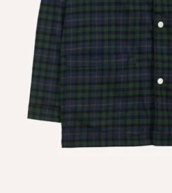 Green And Navy Check Cotton Pyjama Set -Drakes Shop DR3AC023565 01403 7